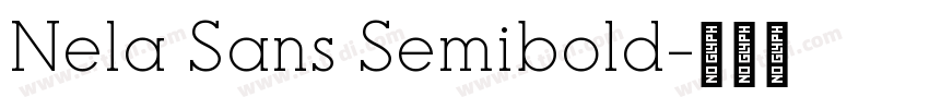Nela Sans Semibold字体转换